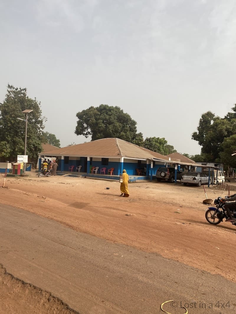 Guinea-Bissau immigration office at the Djegue border crossing between Senegal and Guinea-Bissau.