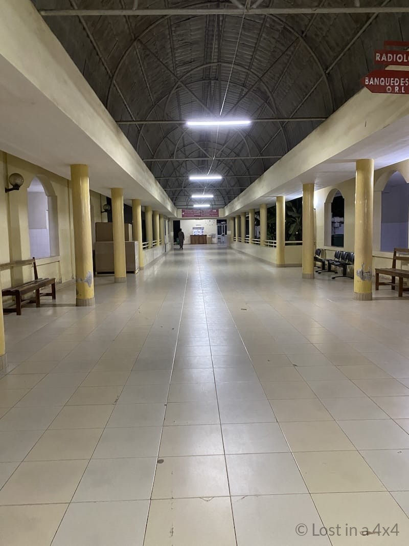 Main corridor inside Hôpital de la Paix in Ziguinchor Senegal.