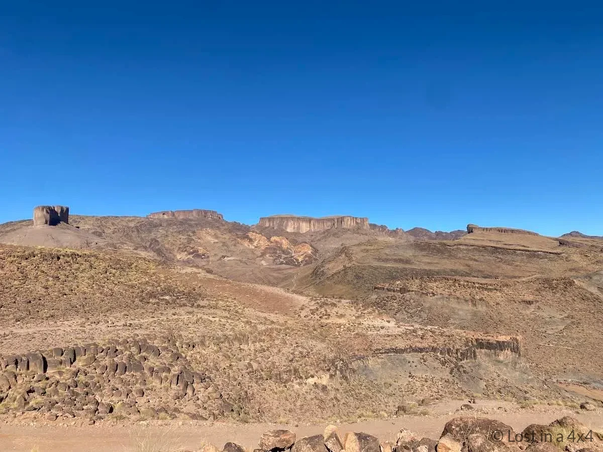 Pâte de l'Éléphant rock formation with rugged mountain scenery in the Anti-Atlas Mountains of Morocco.