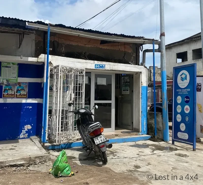 Carte Rose vehicle insurance office in Cotonou, Benin, where overlanders can purchase CIMA insurance for Cameroon, Gabon and the Republic of the Congo.